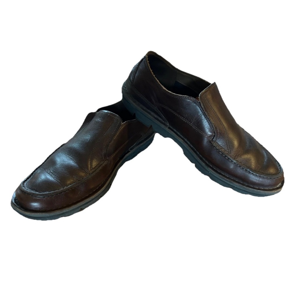 Timberland Shoes Mens Size 11 Brown Leather Slip On Casual Loafers
